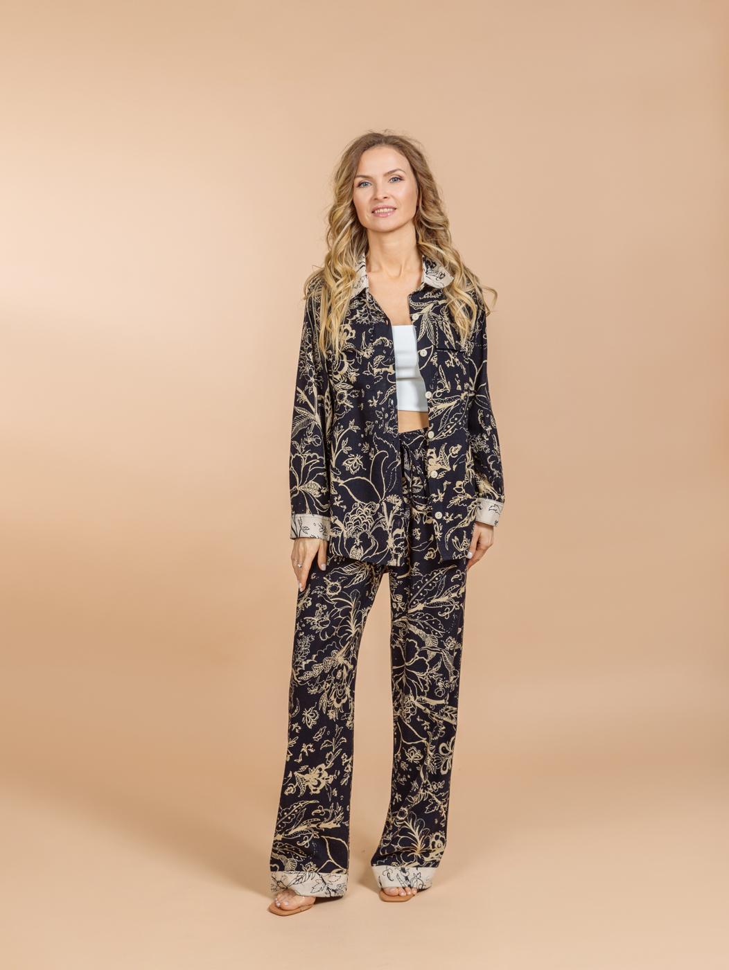 Брючный костюм (вискоза,лен)