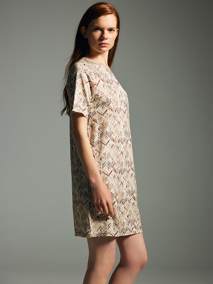 Женская сорочка "Brown Leaf Viscose"