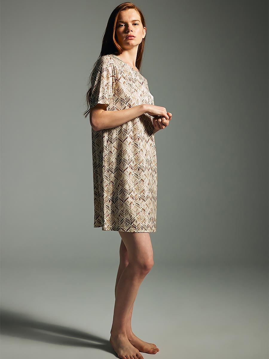 Женская сорочка "Brown Leaf Viscose"