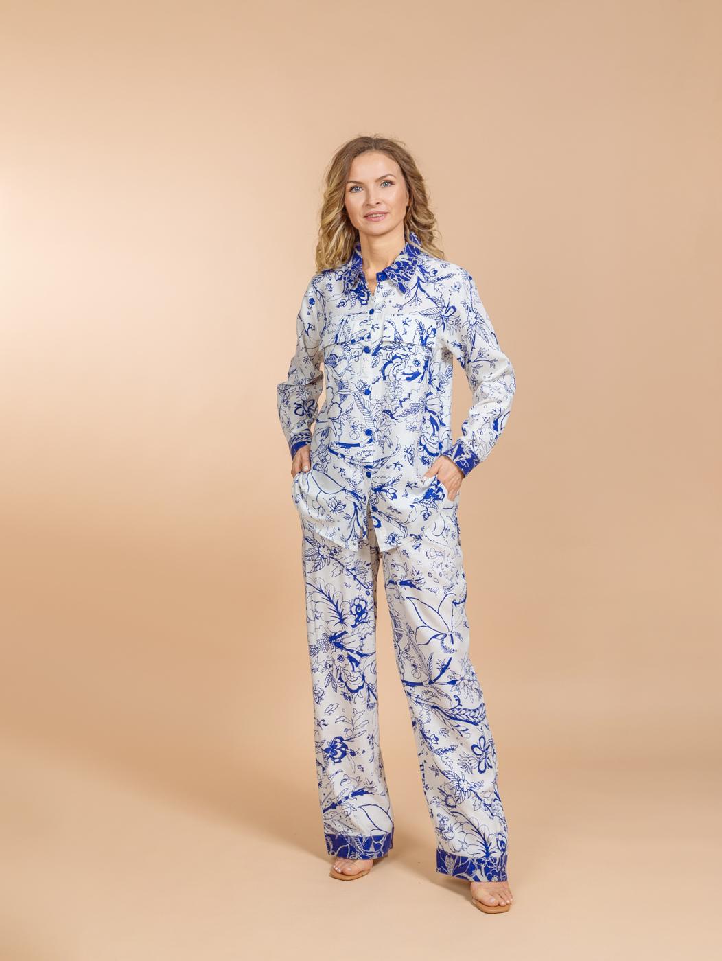 Брючный костюм (вискоза,лен)