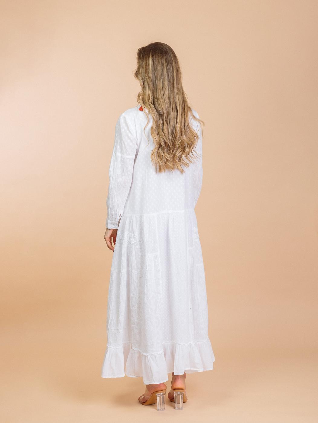 Платье (хлопок) с вышивкой