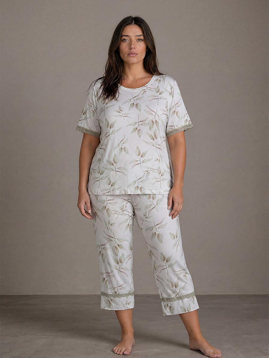 Пижама женская "Leaves Plus Size"