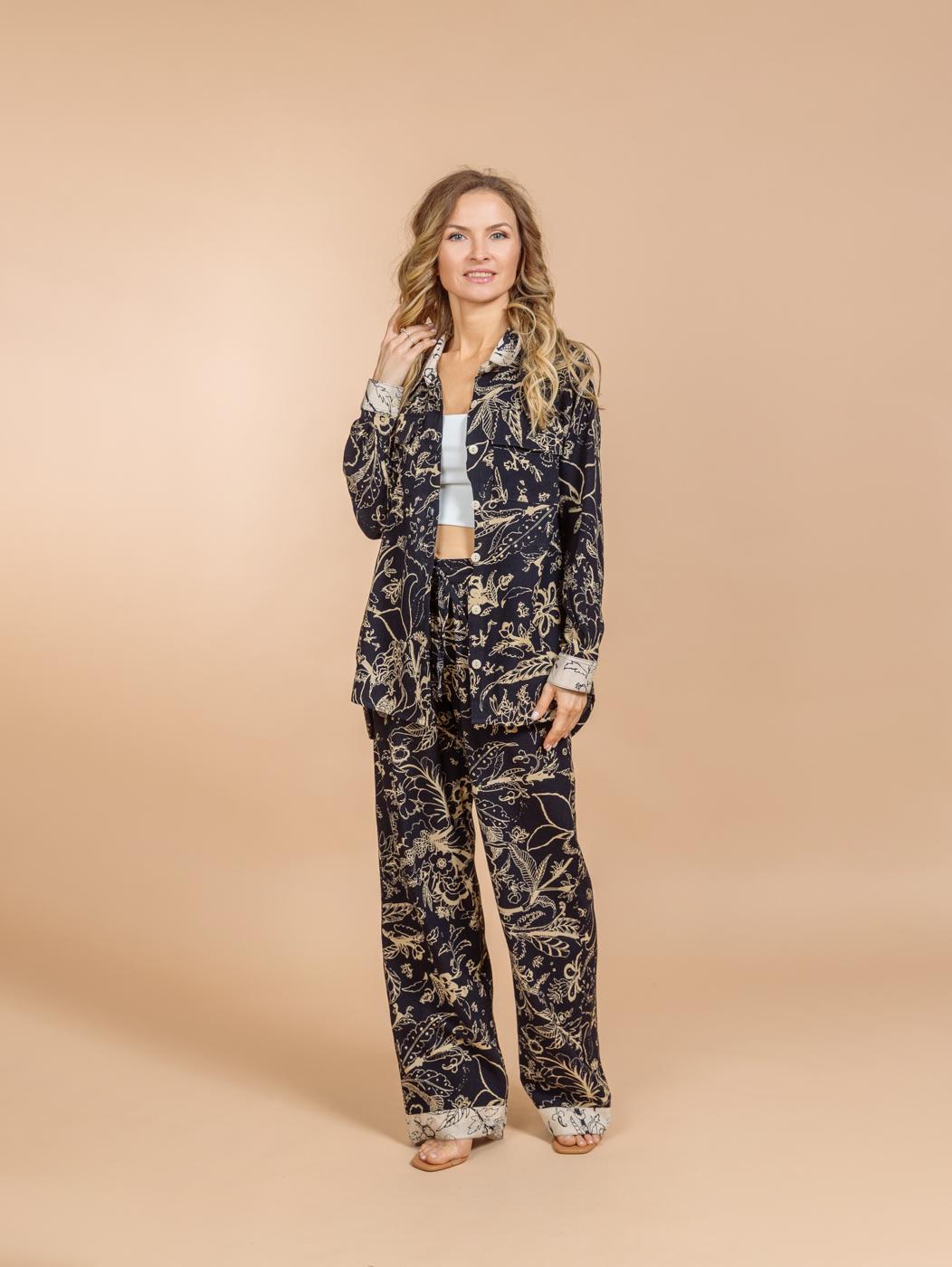 Брючный костюм (вискоза,лен)