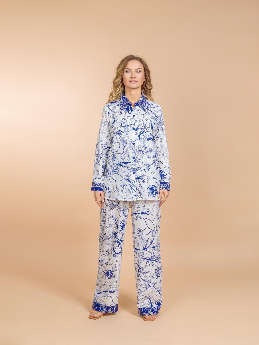 Брючный костюм (вискоза,лен)