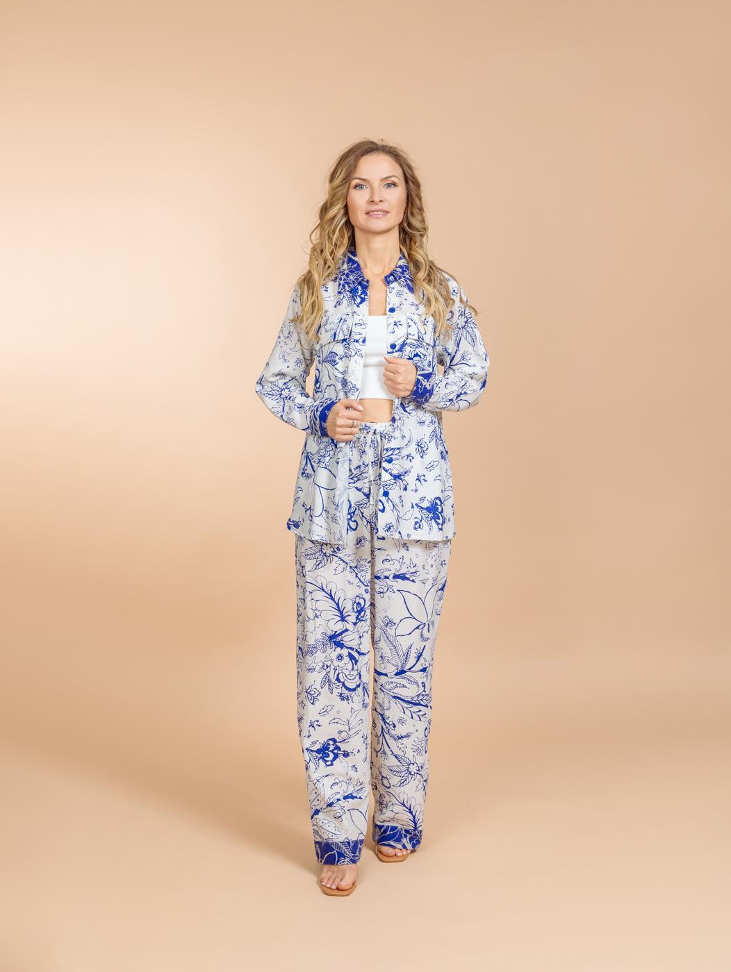 Брючный костюм (вискоза,лен)