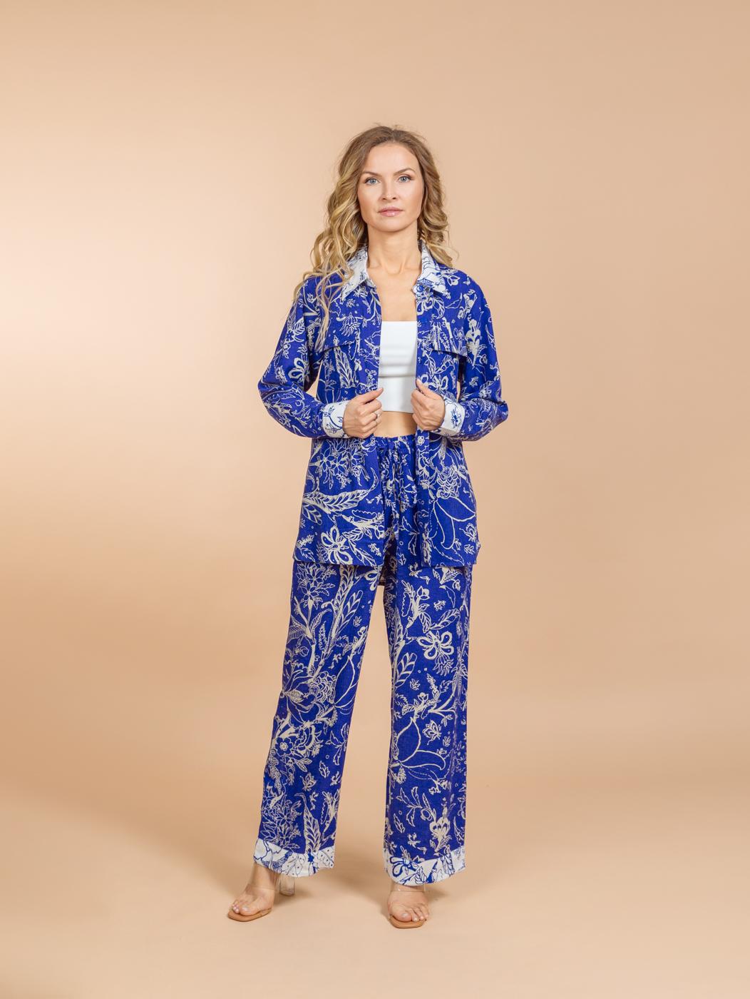 Брючный костюм (вискоза,лен)