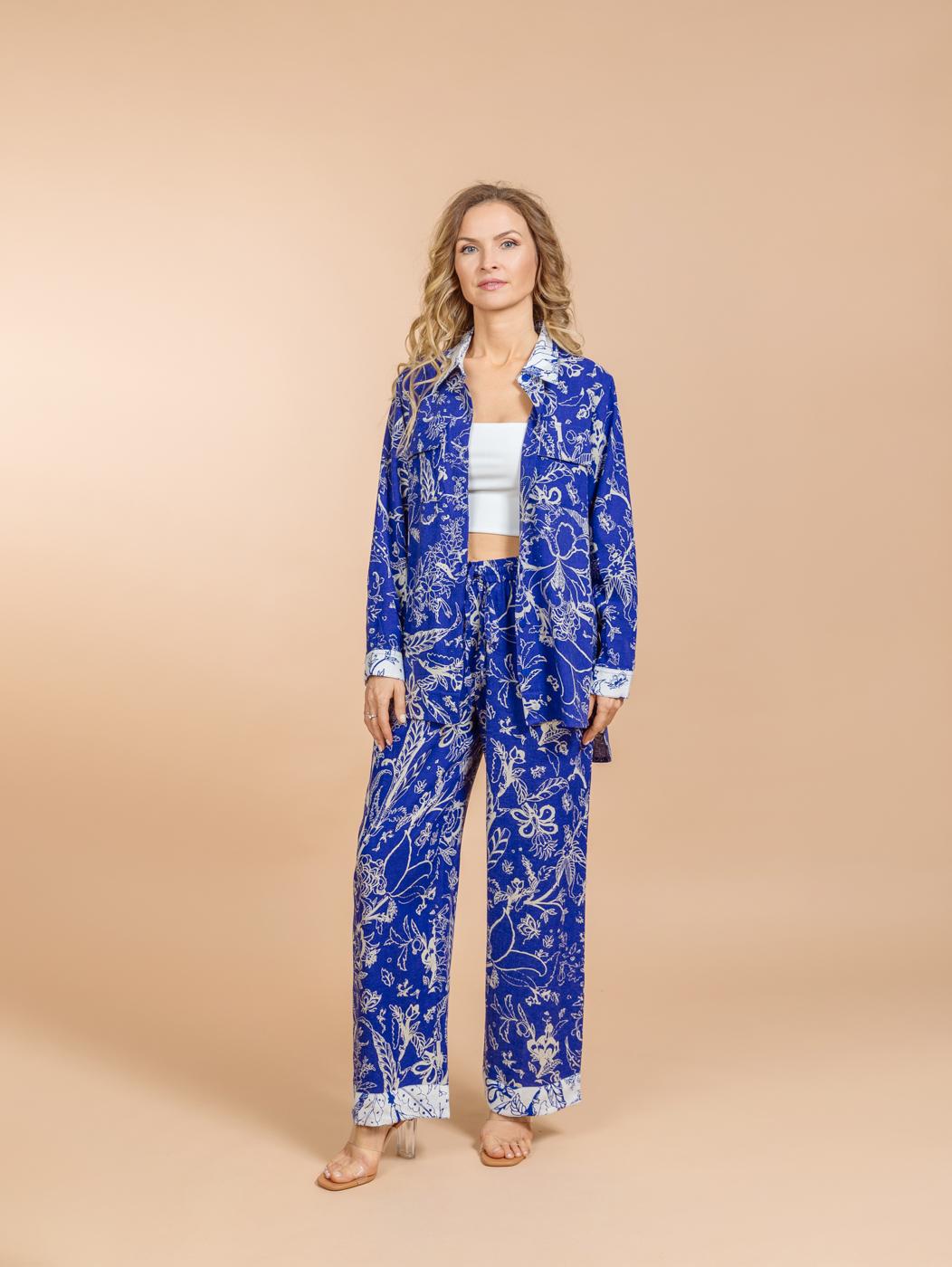 Брючный костюм (вискоза,лен)