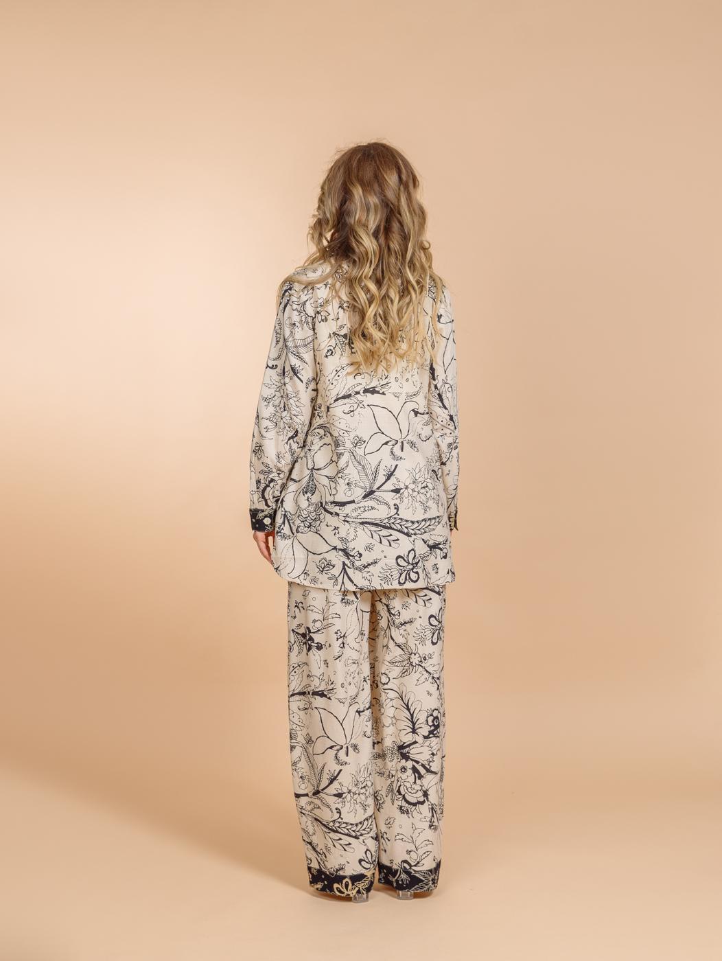 Брючный костюм (вискоза,лен)