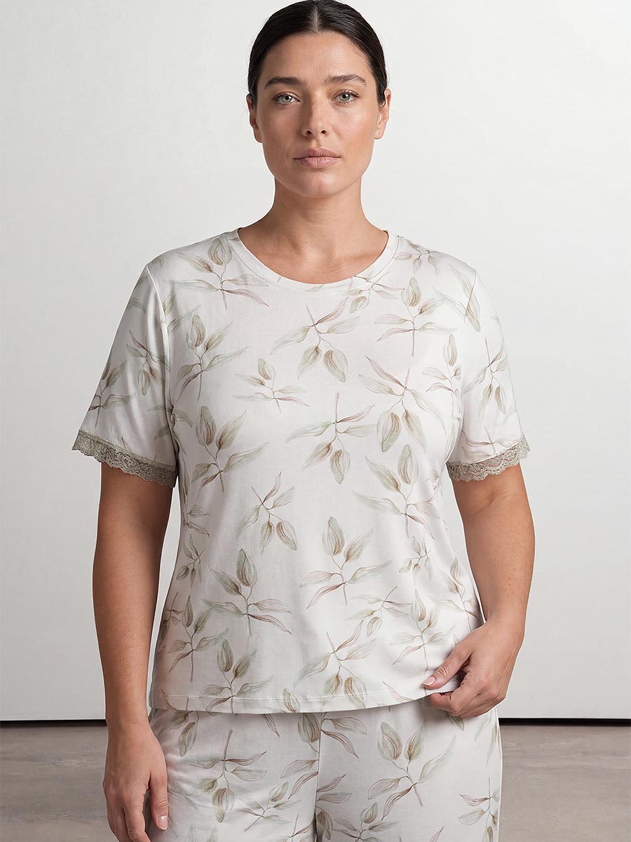 Пижама женская "Leaves Plus Size"