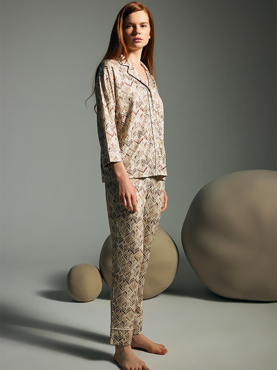 Пижама женская "Brown Leaf Viscose"