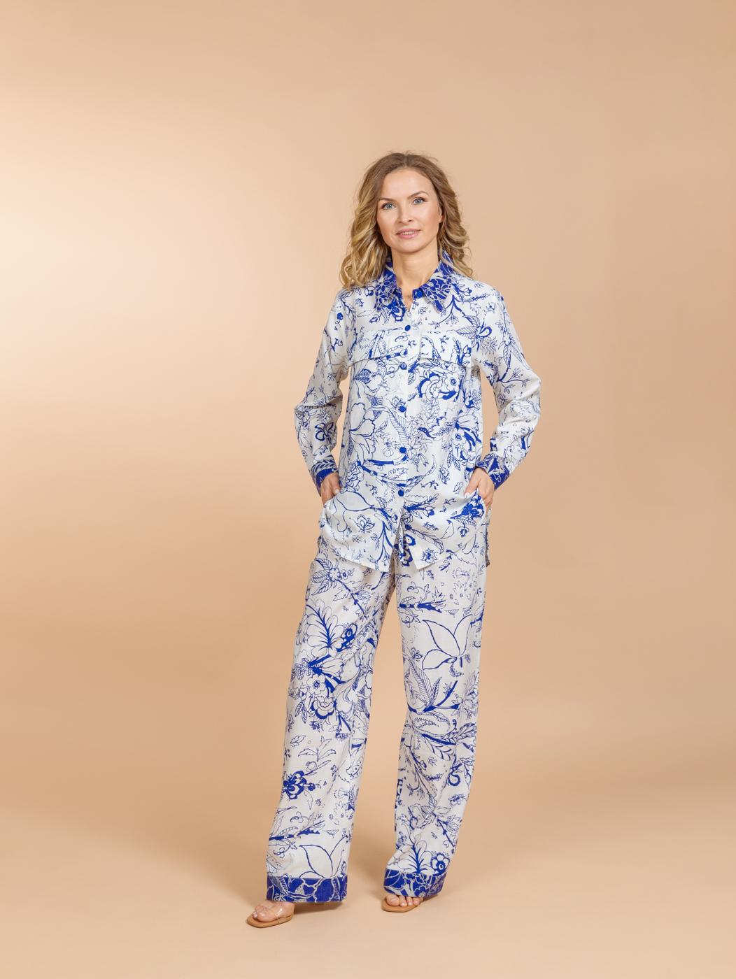 Брючный костюм (вискоза,лен)