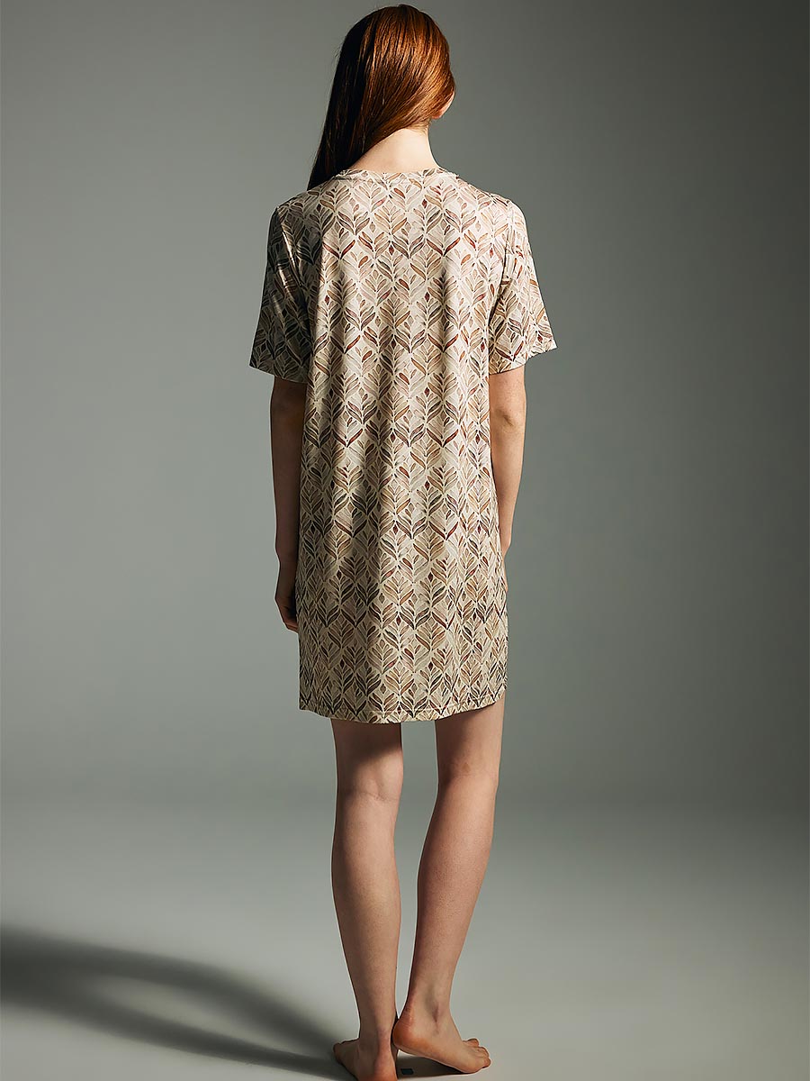 Женская сорочка "Brown Leaf Viscose"