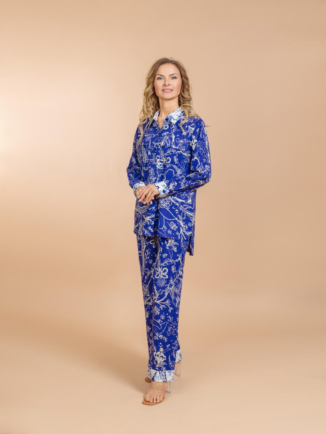 Брючный костюм (вискоза,лен)