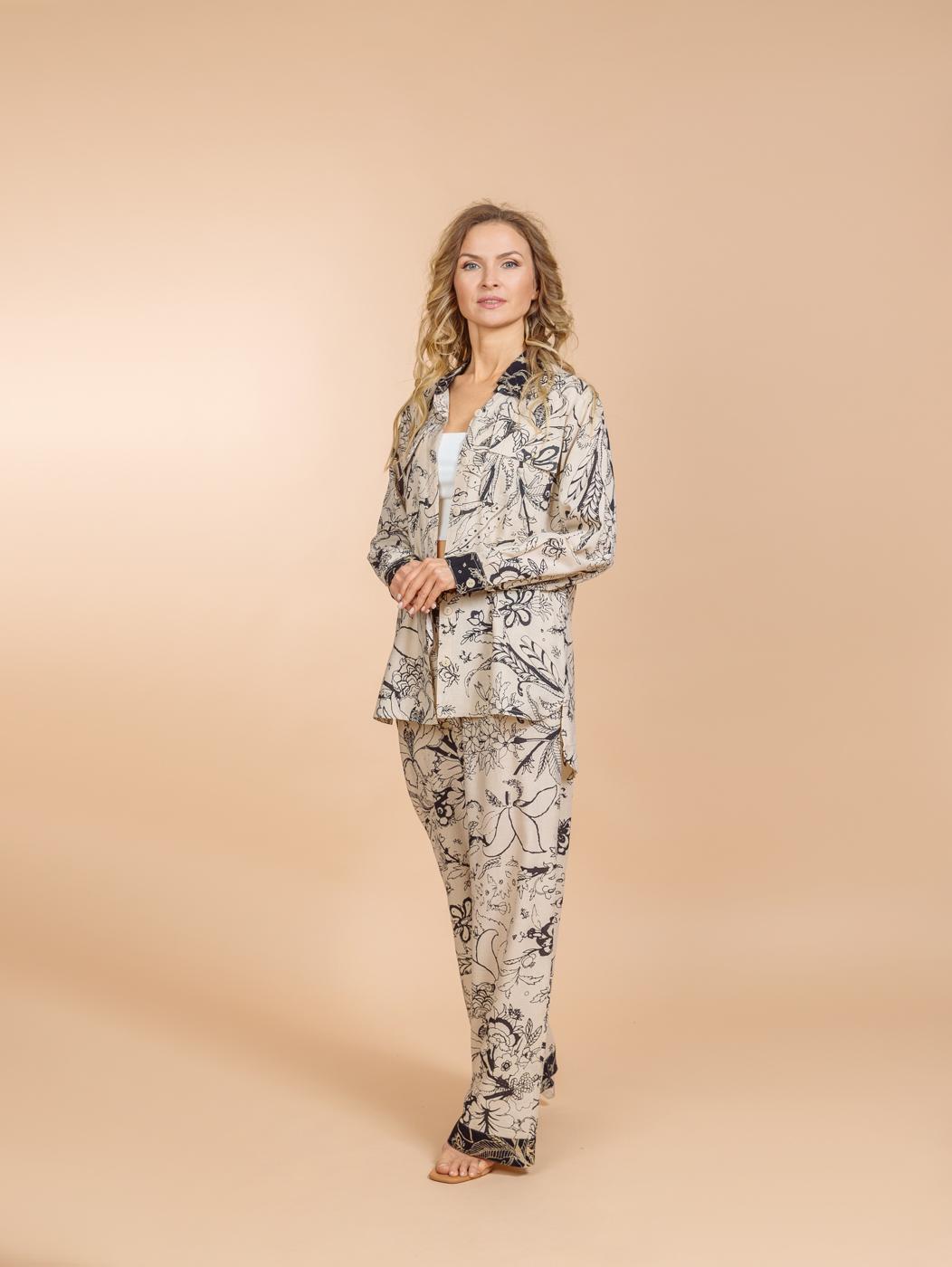 Брючный костюм (вискоза,лен)