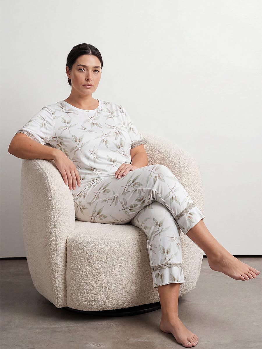 Пижама женская "Leaves Plus Size"