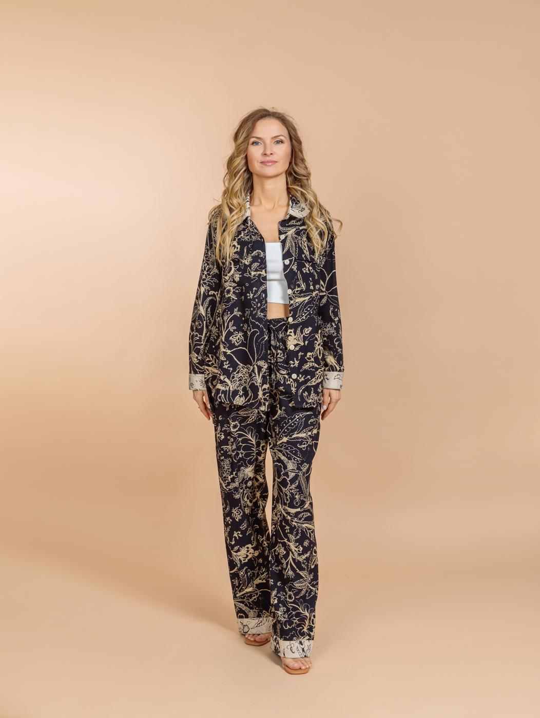 Брючный костюм (вискоза,лен)