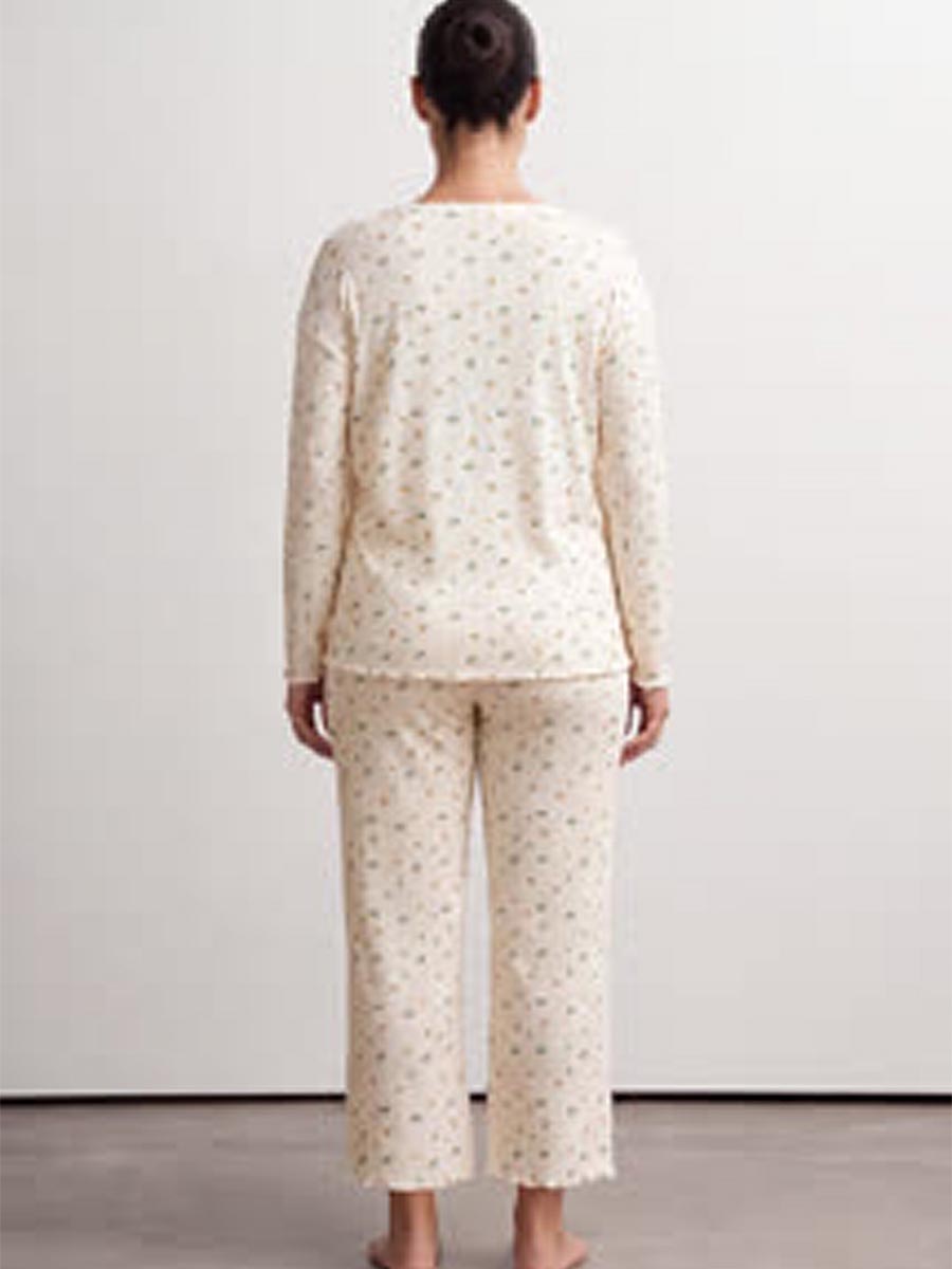 Пижама женская "Yellow Flowers Plus Size"