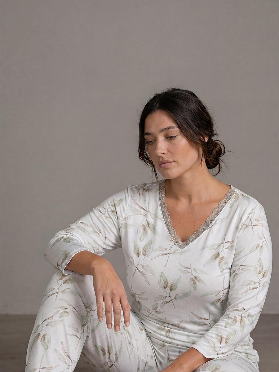 Пижама женская "Leaves Plus Size"