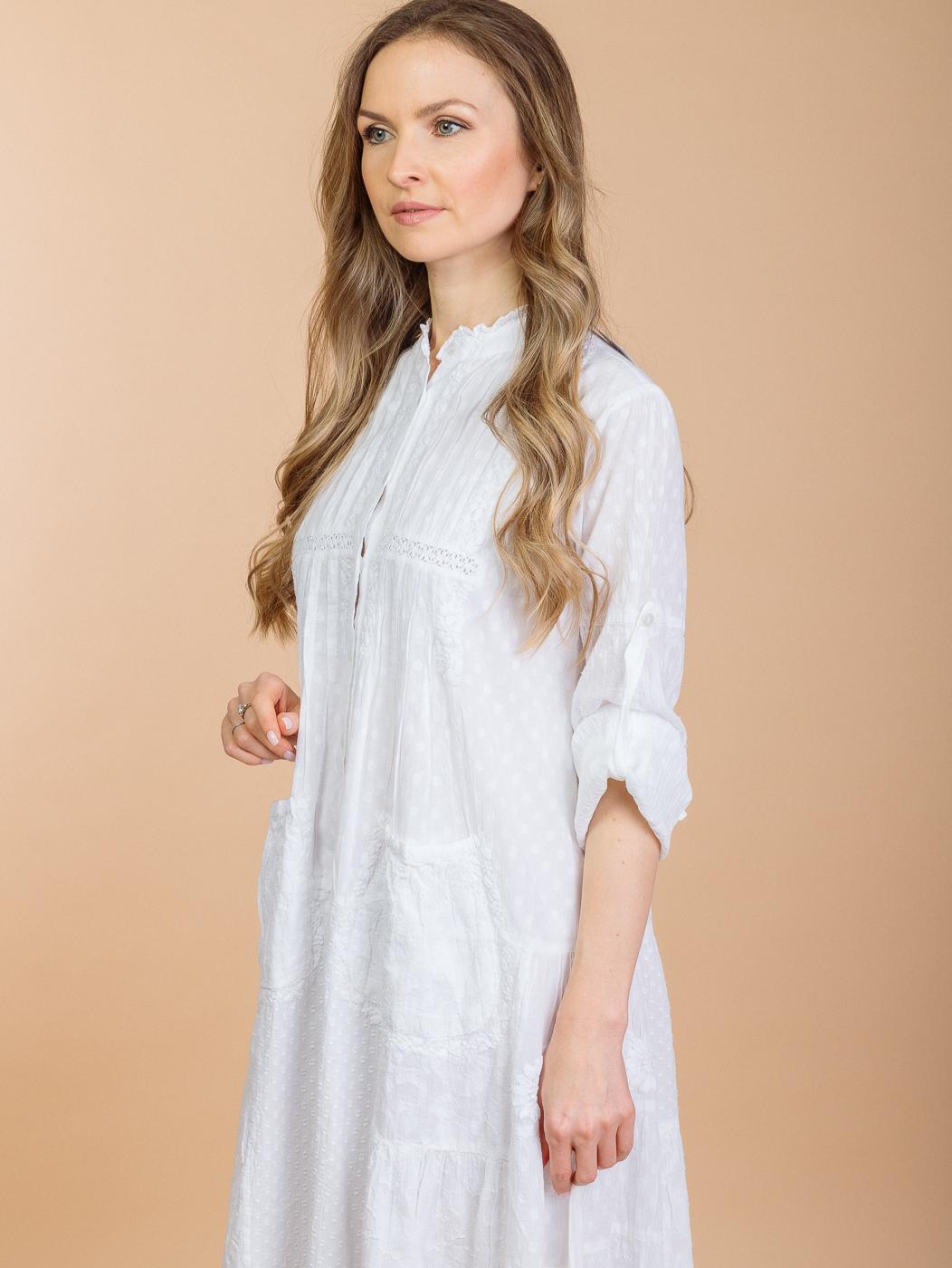 Платье (хлопок) с вышивкой