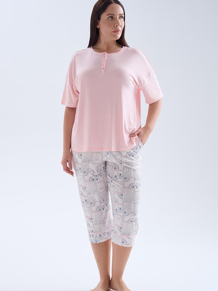 Пижама женская "Çini Desen Viscose Plus Size"