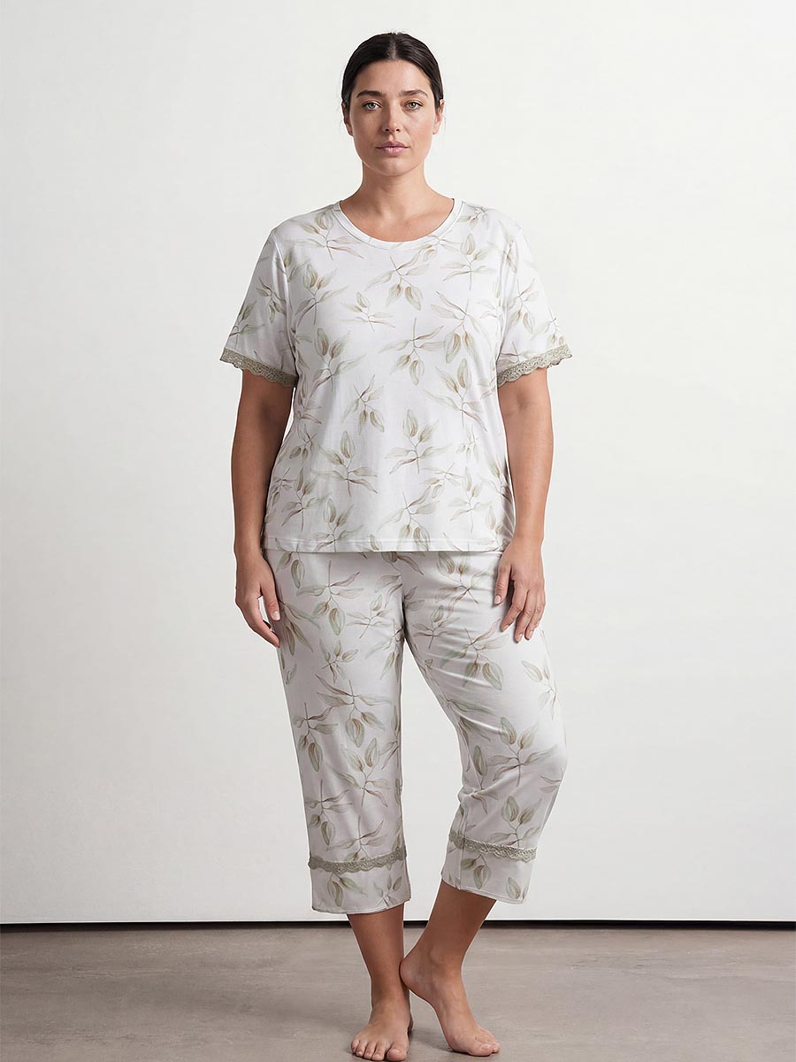Пижама женская "Leaves Plus Size"