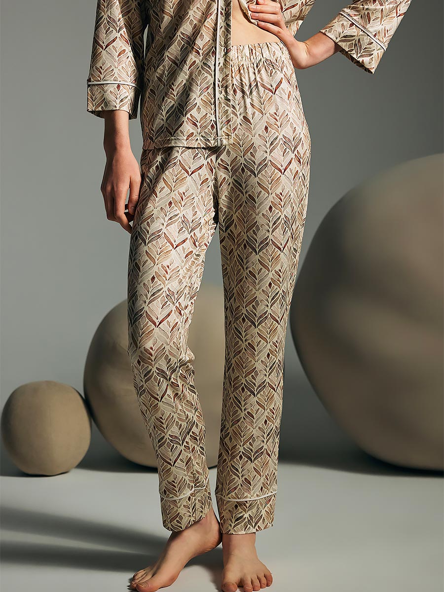 Пижама женская "Brown Leaf Viscose"