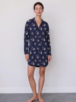 Женская сорочка "Navy Floral Viscose"