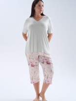 Пижама женская "Colorful Flower Viscose Plus Size"