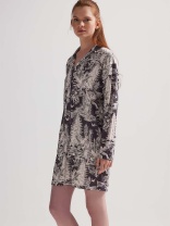 Халат женский "Anthracite Flower Viscose"