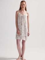 Женская сорочка "Beige Flower Viscose"